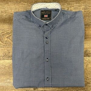Guide London Premium Range Men’s Short Sleeve Button Down Shirt Size Medium